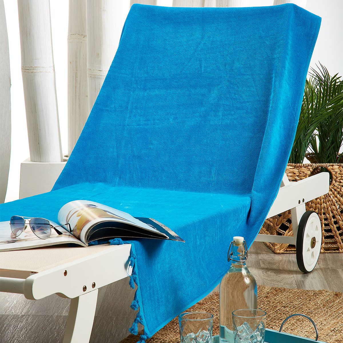 Πετσέτα Θαλάσσης (90×170) Whitegg S065-1 Turquoise