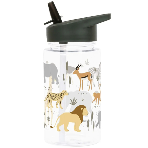 Παγούρι 450ml Με Καλαμάκι Α Little Lovely Company Savannah DBSAGR48