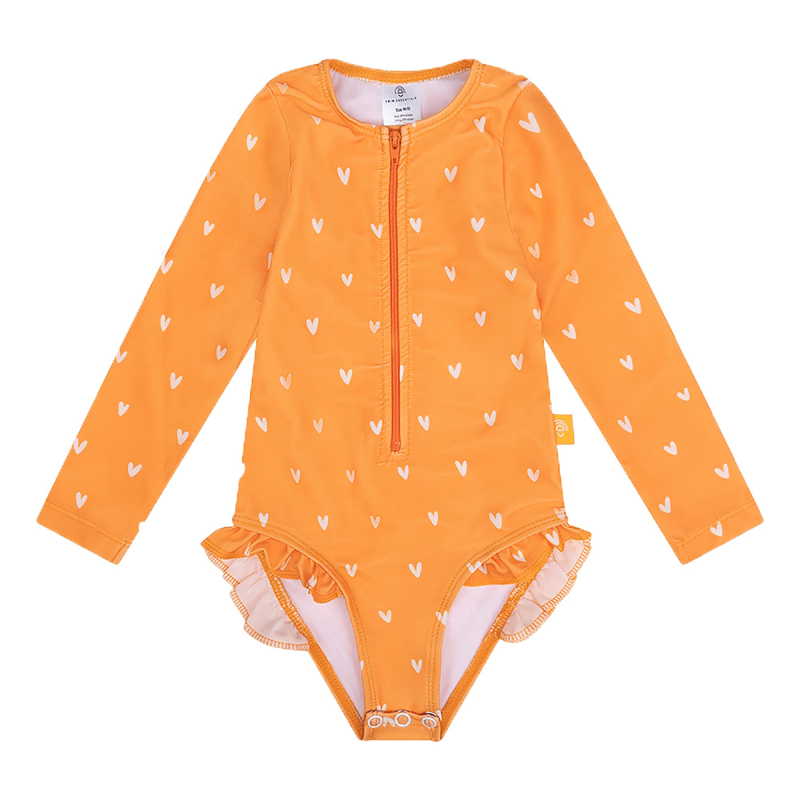 Παιδικό Ολόσωμο Μαγιό Με Αντηλιακή Προστασία Swim Essentials Orange Hearts