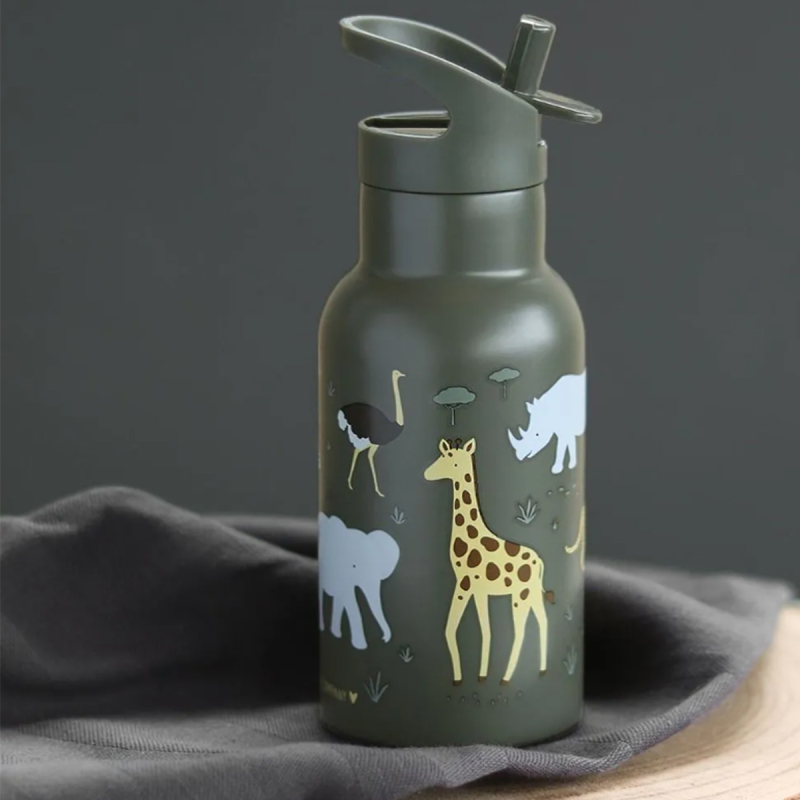 Παγούρι - Θερμός 350ml Με Καλαμάκι Α Little Lovely Company Savanna DBSSSA60