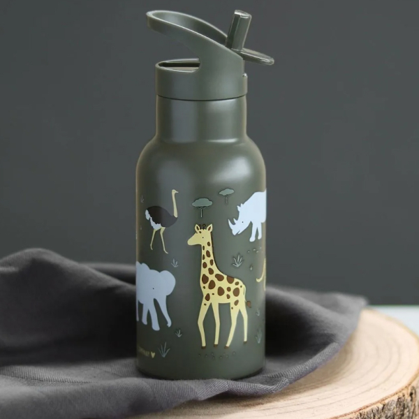 Παγούρι - Θερμός 350ml Με Καλαμάκι Α Little Lovely Company Savanna DBSSSA60