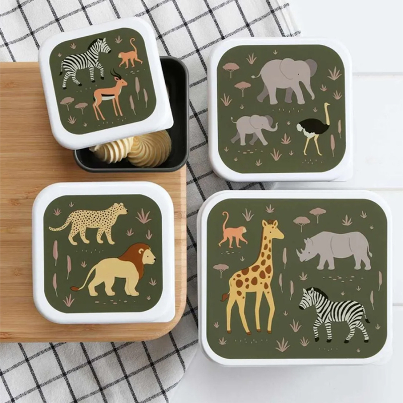 Φαγητοδοχεία (Σετ 4τμχ) Α Little Lovely Company Savanna SBSESA46