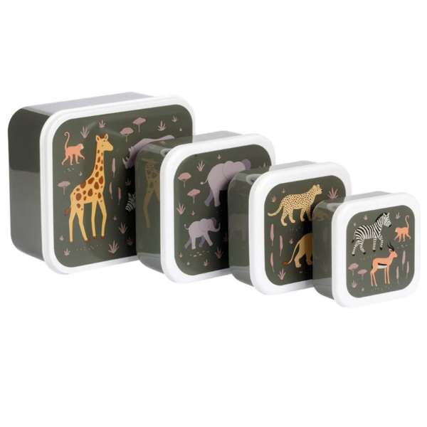Φαγητοδοχεία (Σετ 4τμχ) Α Little Lovely Company Savanna SBSESA46