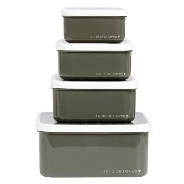 Φαγητοδοχεία (Σετ 4τμχ) Α Little Lovely Company Savanna SBSESA46