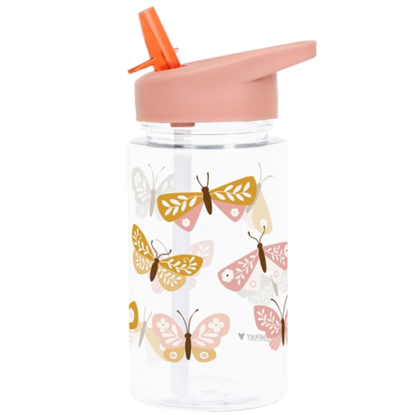 Παγούρι 450ml Με Καλαμάκι Α Little Lovely Company Butterflies DBBUPI43