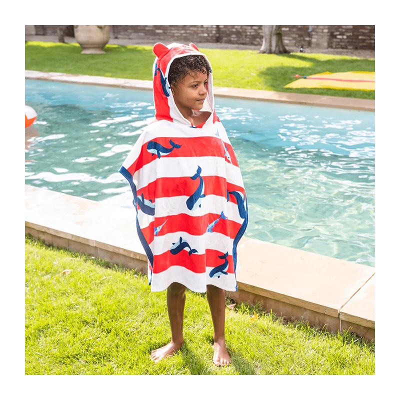 Παιδικό Πόντσο Swim Essentials Whale Red