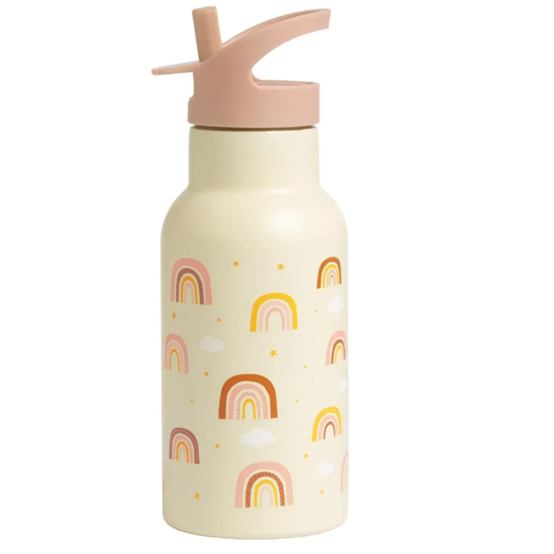 Παγούρι - Θερμός 350ml Με Καλαμάκι Α Little Lovely Company Rainbows
