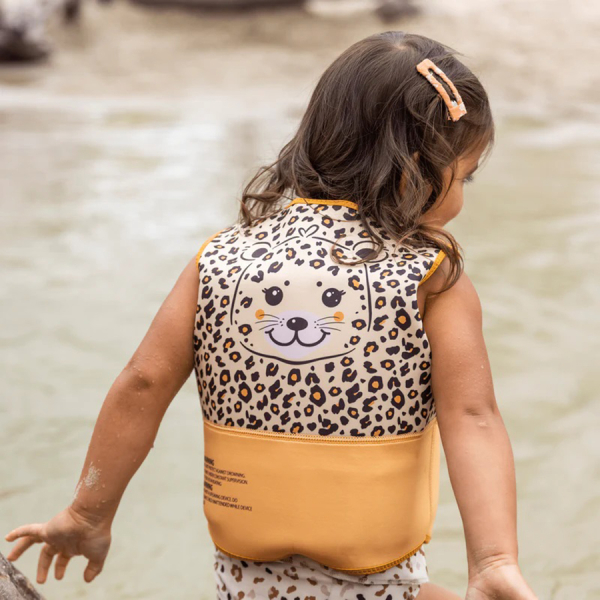 Παιδικό Γιλέκο Κολύμβησης (4-6 ετών) Swim Essentials Swimming Leopard Beige