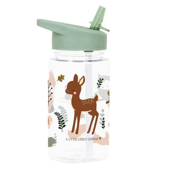 Παγούρι 450ml Με Καλαμάκι Α Little Lovely Company Forest Friends DBFFSA47