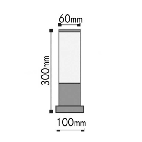 Φωτιστικό Κολώνα Εξωτερικού Χώρου Aca BT1003BH030 Silver