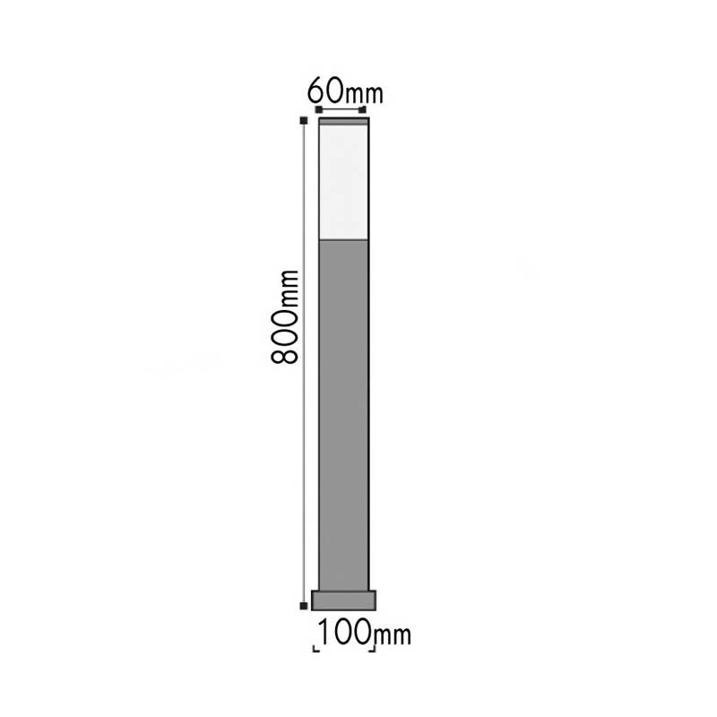 Φωτιστικό Κολώνα Εξωτερικού Χώρου Aca Bt1003Bh080 Silver Home Φωτιστικά - Κήπου Spitishop