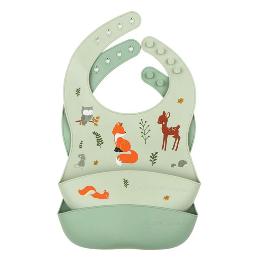 Σαλιάρες Σιλικόνης 4+ Μηνών (Σετ 2Τμχ) Α Little Lovely Company Forest Friends Sbffmi04 Home Βρεφικά Βρεφικές Spitishop