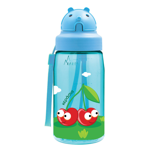 Παγούρι 450ml Με Καλαμάκι Laken Κεράσι/Μήλο