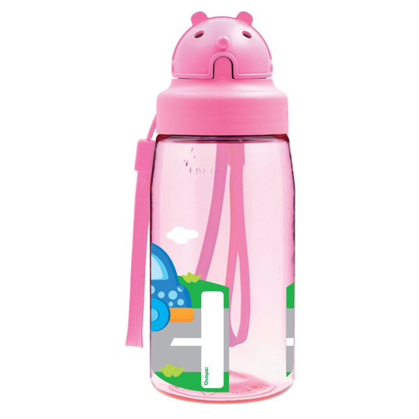 Παγούρι 450ml Με Καλαμάκι Laken Αμαξάκια