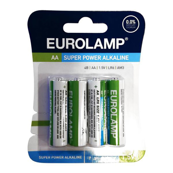 Αλκαλικές Μπαταρίες AA 1.5V 4τμχ Eurolamp 147-24101