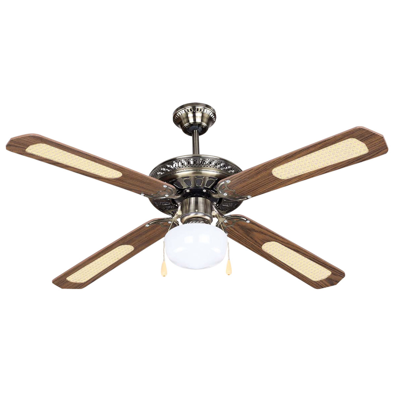 Ανεμιστήρας Οροφής Με Φως 132εκ. Eurolamp 147-29001 Gold