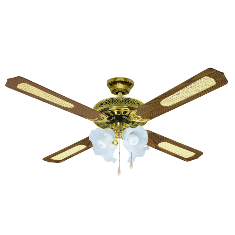 Ανεμιστήρας Οροφής Τετράφωτος 130εκ. Eurolamp 147-29004 Gold