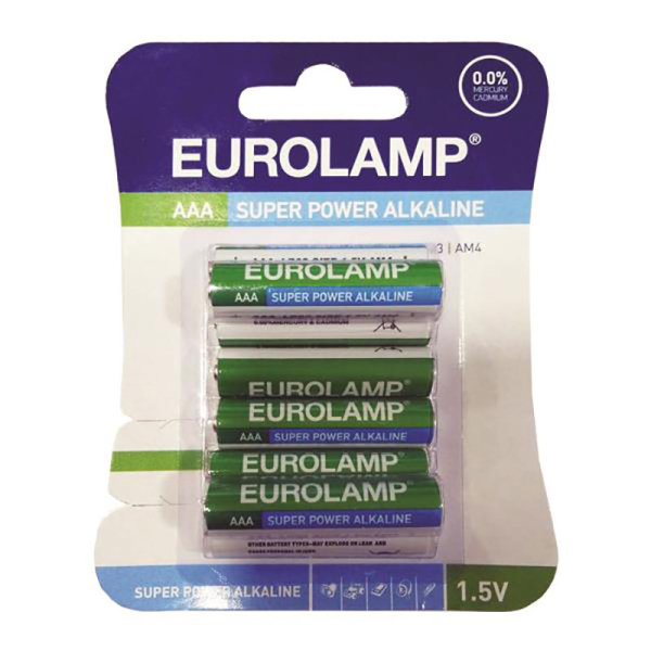 Αλκαλικές Μπαταρίες AAA 1.5V 8τμχ Eurolamp 147-24150