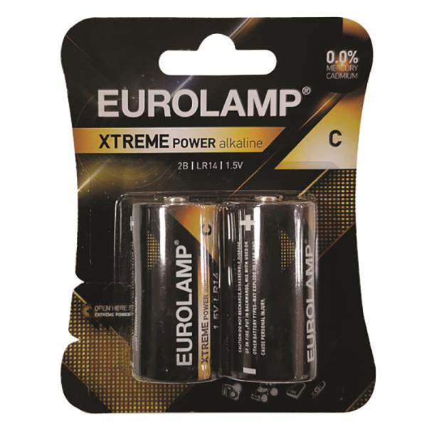 Αλκαλικές Μπαταρίες C 1.5V 2τμχ Eurolamp Extreme Power 147-24122