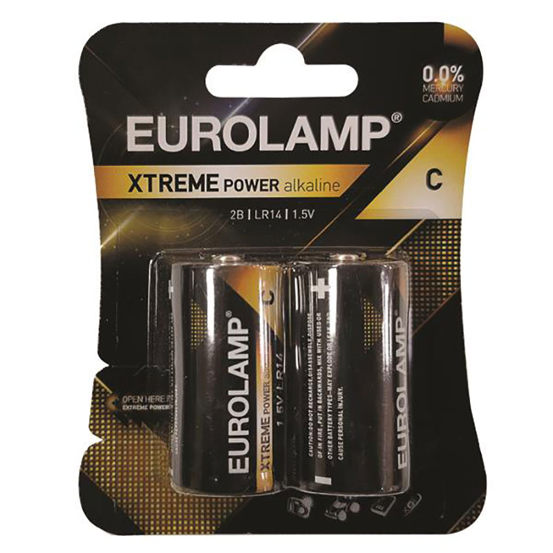 Αλκαλικές Μπαταρίες C 1.5V 2τμχ Eurolamp Extreme Power 147-24122