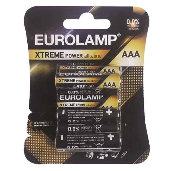 Αλκαλικές Μπαταρίες AAA 1.5V 8τμχ Eurolamp Extreme Power 147-24125