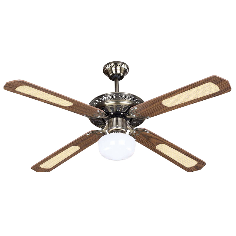 Ανεμιστήρας Οροφής Με Φως & Τηλεχειριστήριο 132εκ. Eurolamp 300-25000 Gold