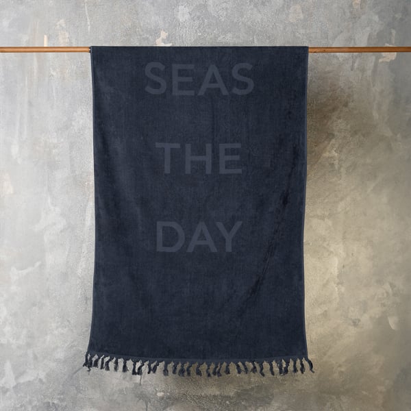 Πετσέτα Θαλάσσης (86x160) Melinen Seas The Day Grey