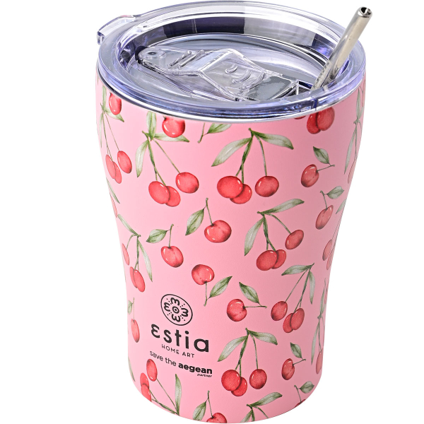 Ποτήρι Θερμός 350ml Estia Save The Aegean Cherry Rose 01-16876
