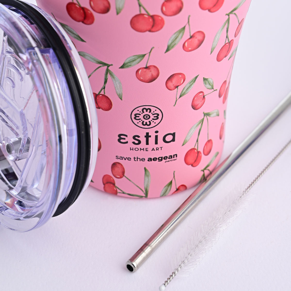 Ποτήρι Θερμός 350ml Estia Save The Aegean Cherry Rose 01-16876