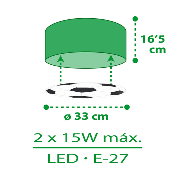 Παιδικό Φωτιστικό Πλαφονιέρα Ango Sports Football 41736