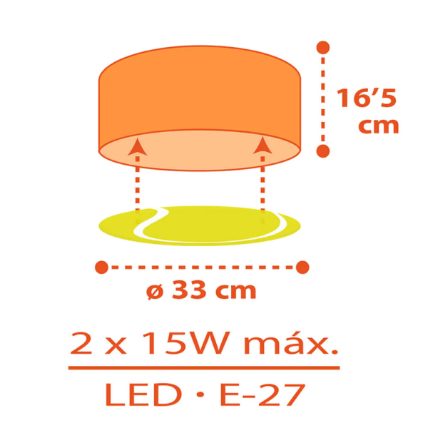 Παιδικό Φωτιστικό Πλαφονιέρα Ango Sports Tennis 41756