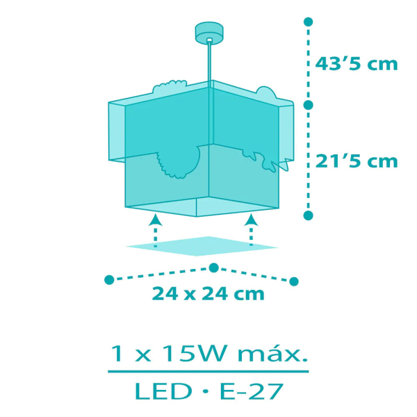 Παιδικό Φωτιστικό Οροφής Μονόφωτο Ango Happy Jungle 63312