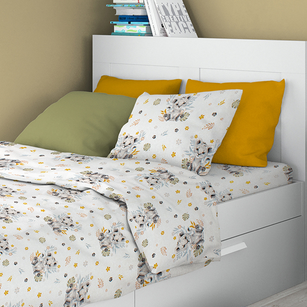 Παπλωματοθήκη Μονή (160x240) Dimcol 531 Lion Cub Grey