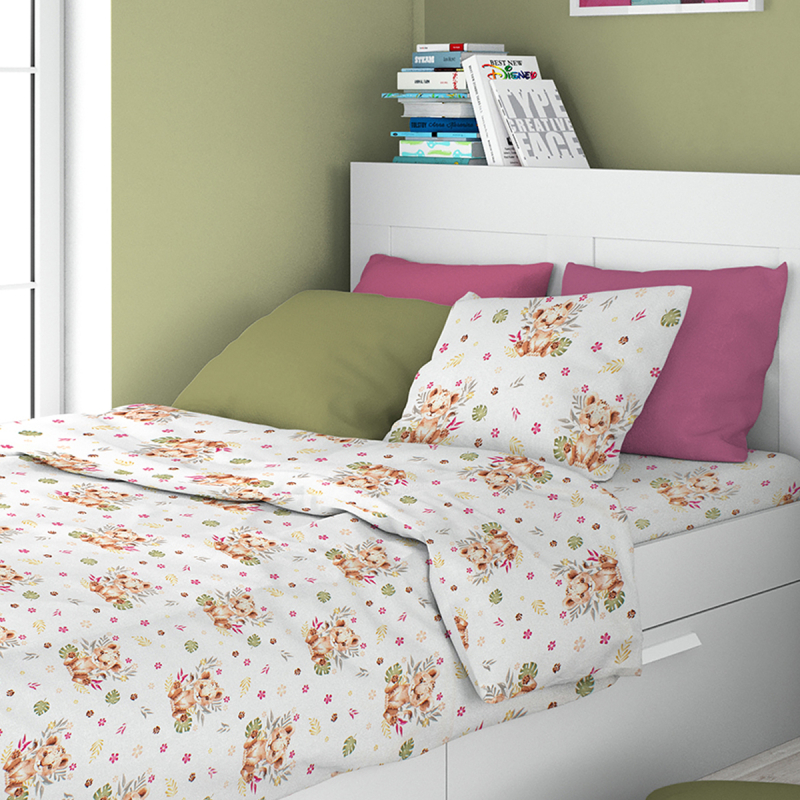 Παπλωματοθήκη Μονή (160x240) Dimcol 530 Lion Cub Beige