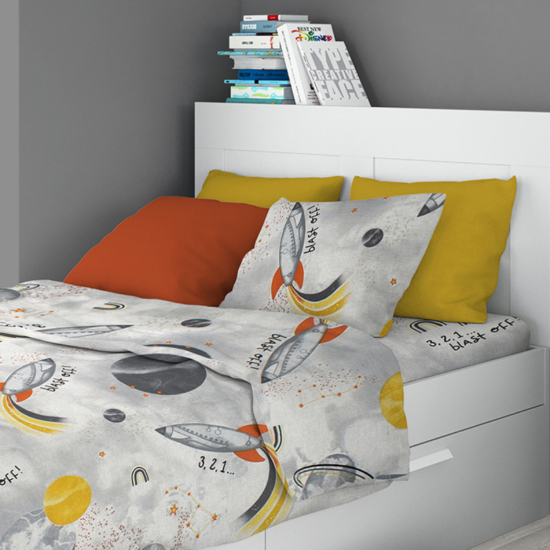 Σεντόνι Μονό Επίπεδο + Μαξιλαροθήκη (Σετ) Dimcol 187 Spaceship Grey