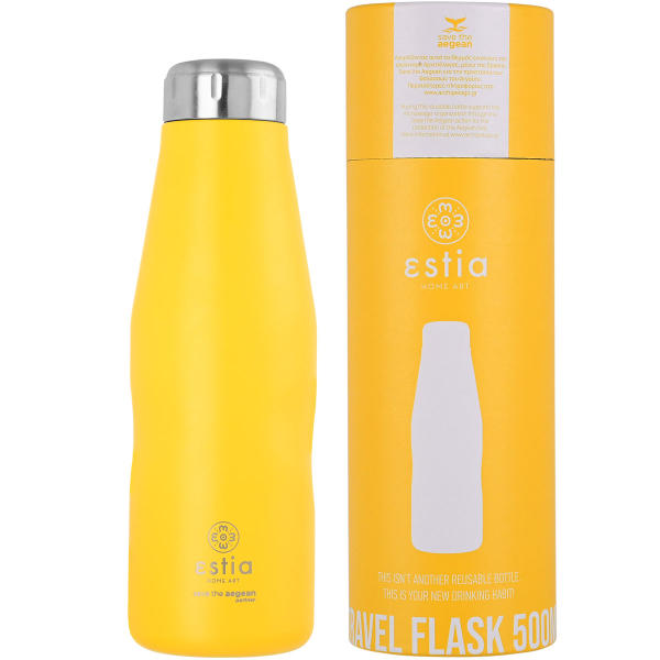 Μπουκάλι Θερμός 500ml Estia Save The Aegean Pineapple Yellow 01-9007