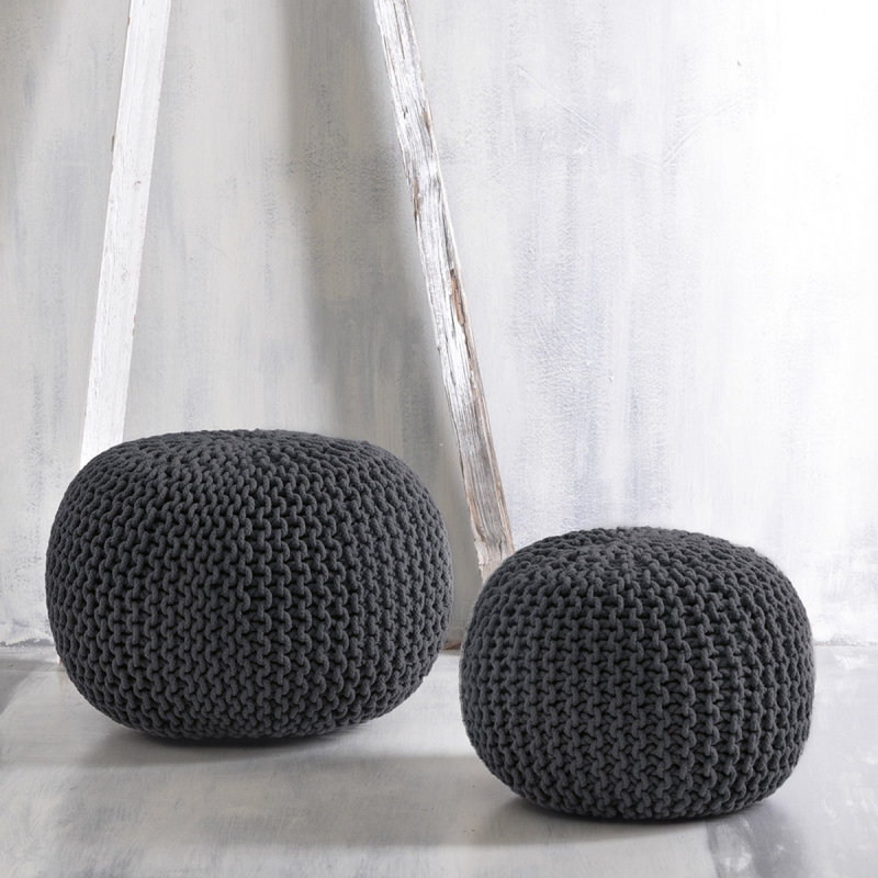 Πουφ (Φ55x45) Rythmos Mayo D.Grey