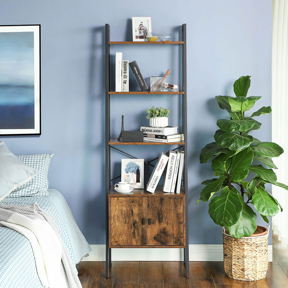 Ραφιέρα Δαπέδου 3 Θέσεων Με Ντουλάπι (56x34x173) Vasagle LLS47BX