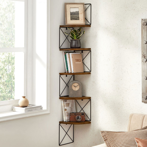 Ραφιέρα Τοίχου 5 Θέσεων (20x20x127.5) Vasagle LLS851B01