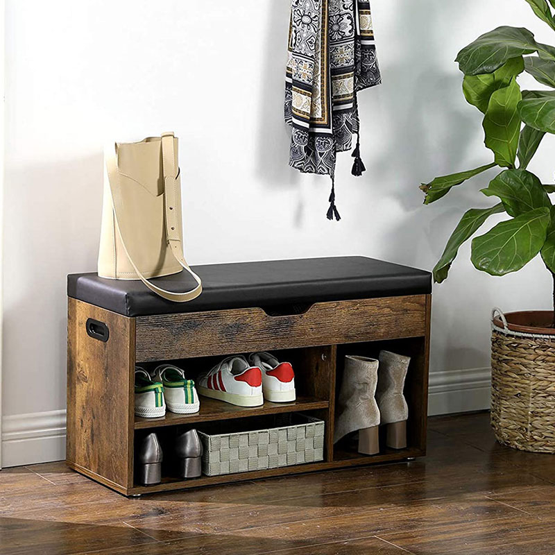 Παγκάκι Με Αποθηκευτικό Χώρο - Παπουτσοθήκη (80x30x44) Vasagle LHS30BX