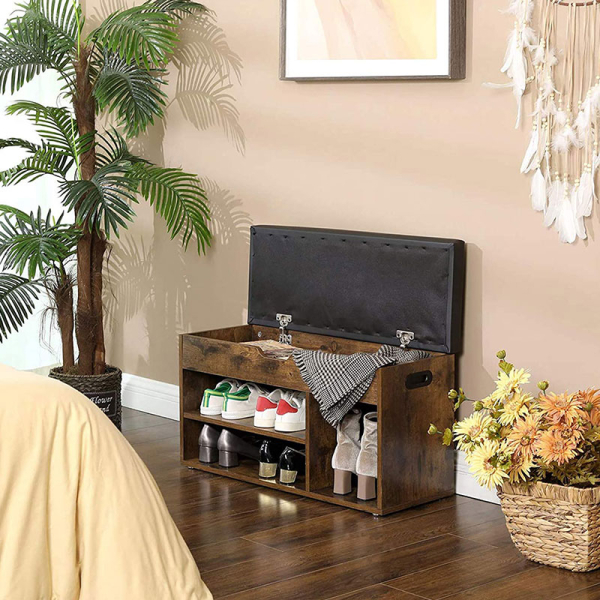 Παγκάκι Με Αποθηκευτικό Χώρο - Παπουτσοθήκη (80x30x44) Vasagle LHS30BX
