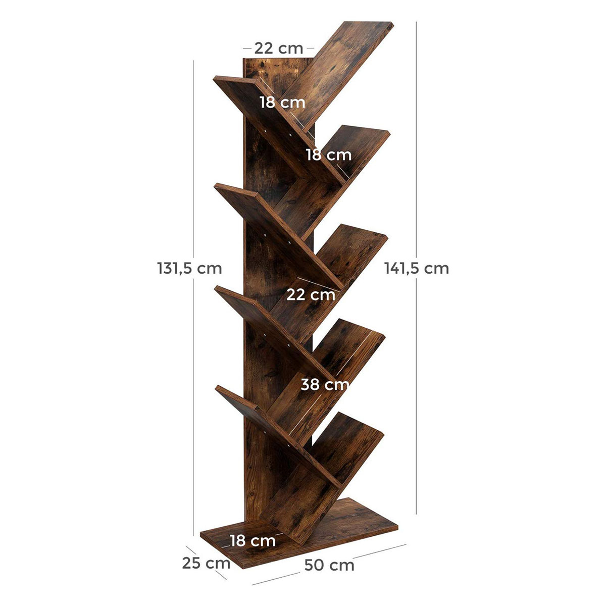 Βιβλιοθήκη Δαπέδου 8 Θέσεων (50X25X141 5) Vasagle Lbc11Bx Home Έπιπλα Βιβλιοθήκες - Ραφιέρες Spitishop