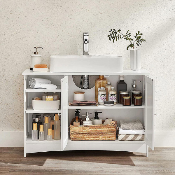 Ντουλάπι Μπάνιου Με Ράφια Για Νιπτήρα (90x30x60) Vasagle BBC410P31