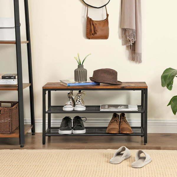 Παγκάκι Εισόδου - Παπουτσοθήκη 8 Θέσεων (80x30x44.5) Vasagle LBS74X