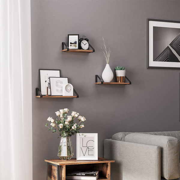 Ράφια Τοίχου (Σετ 3τμχ) Vasagle LWS33BX