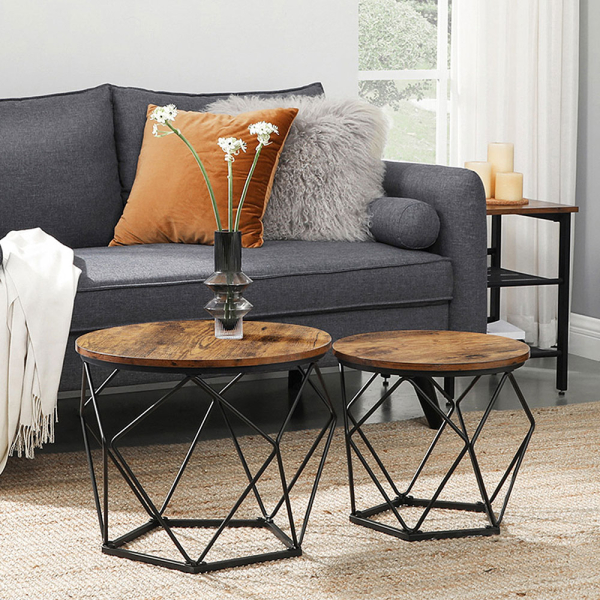 Βοηθητικά Τραπεζάκια Με Αποθηκευτικό Χώρο (Σετ 2τμχ) Vasagle LET040B01V1