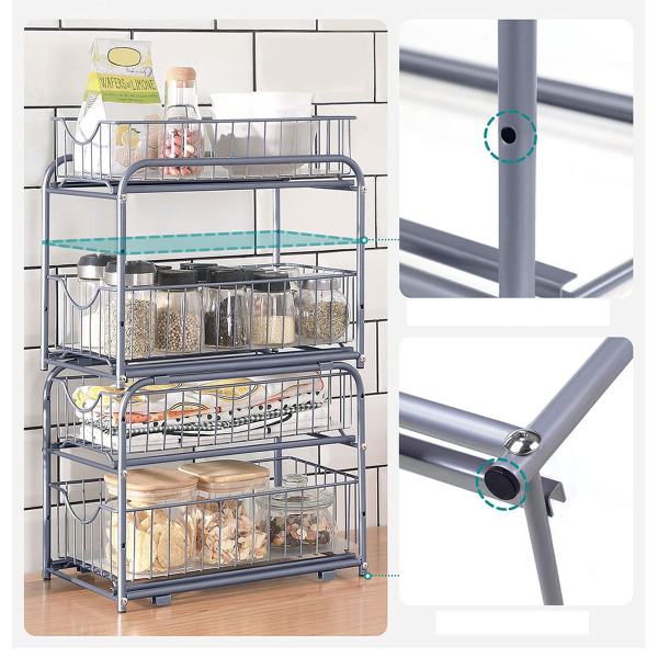 Συρταριέρα Οργάνωσης 2 Θέσεων (21x36.5x31.5) Songmics KCS017E01