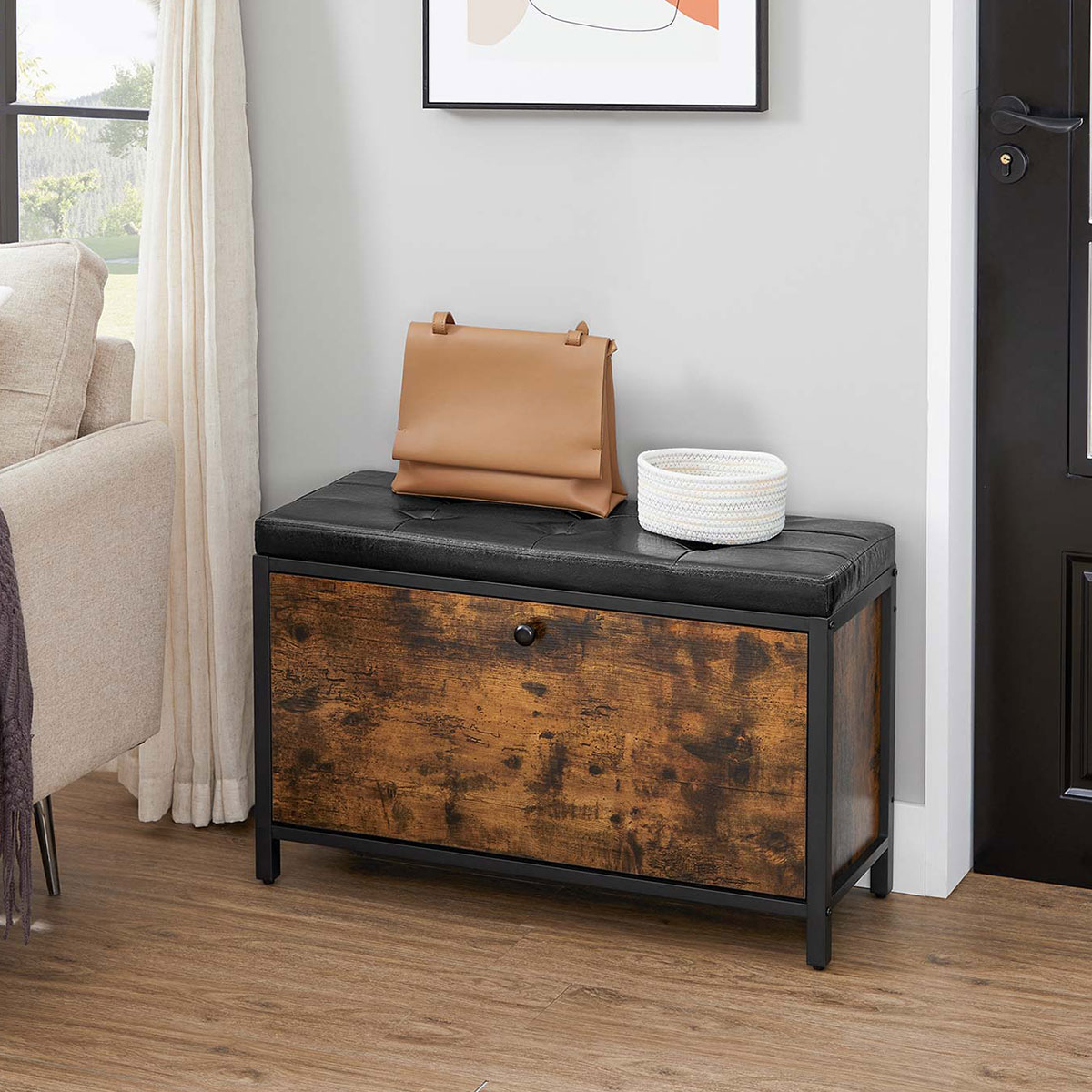 Παγκάκι Εισόδου - Παπουτσοθήκη 6 Θέσεων (80x30x51) Vasagle LSB049B01