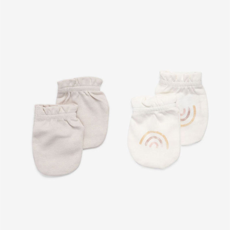 Βρεφικά Γαντάκια (Σετ 4τμχ) Minene Rainbow/Cream