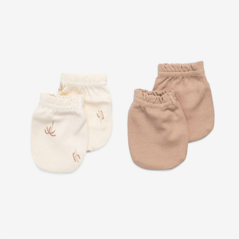 Βρεφικά Γαντάκια (Σετ 4τμχ) Minene Palmtrees/Brown